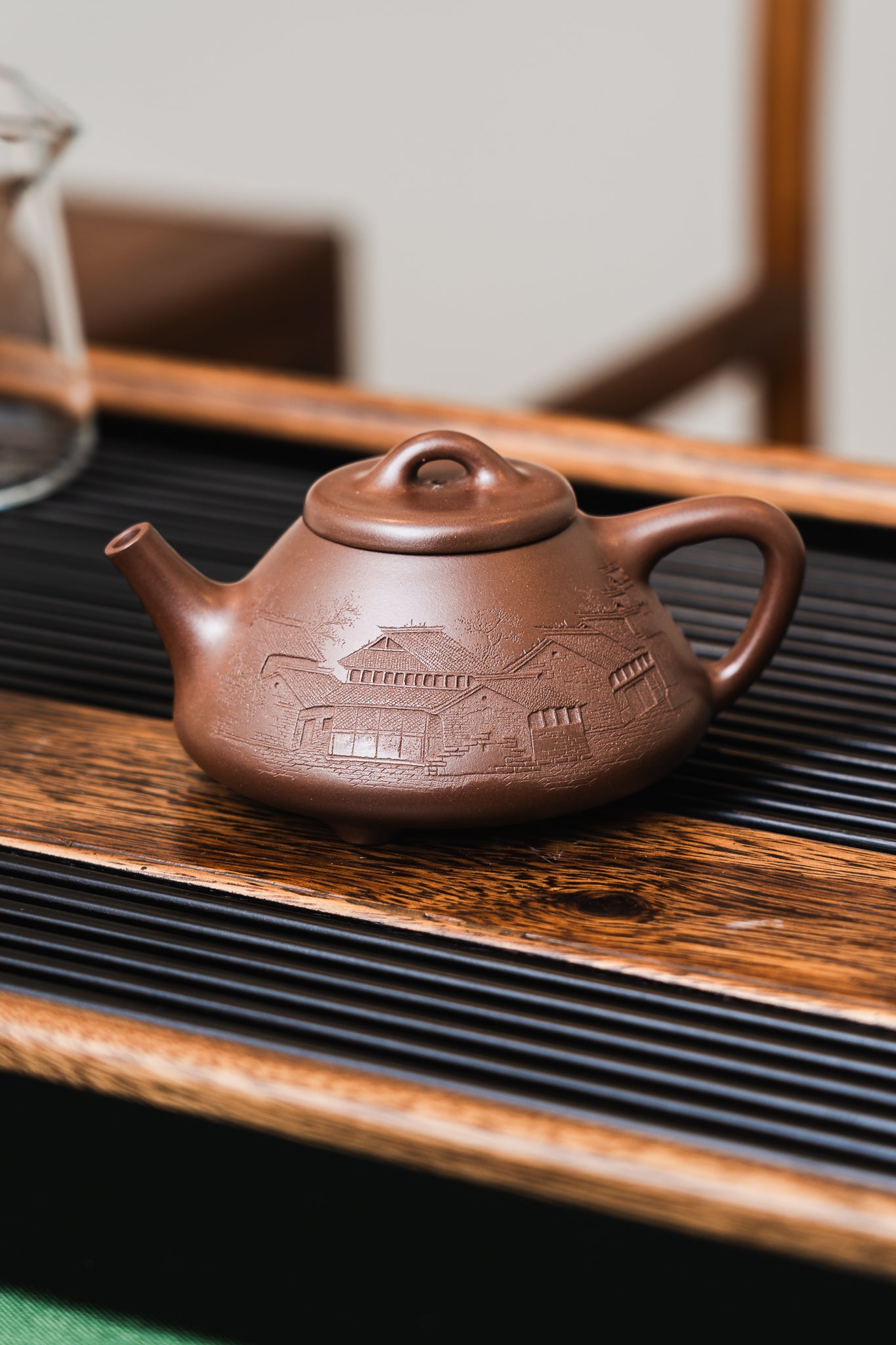 江南水鄉｜精品浮雕刻繪紫砂茶壺Jiangnan Water Town Zisha Teapot