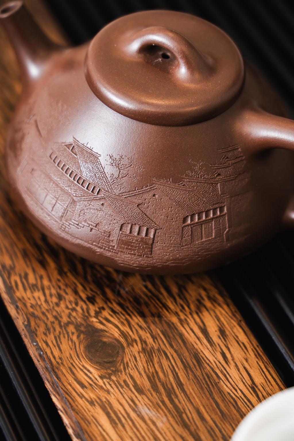 江南水鄉｜精品浮雕刻繪紫砂茶壺 Jiangnan Water Town Zisha Teapot