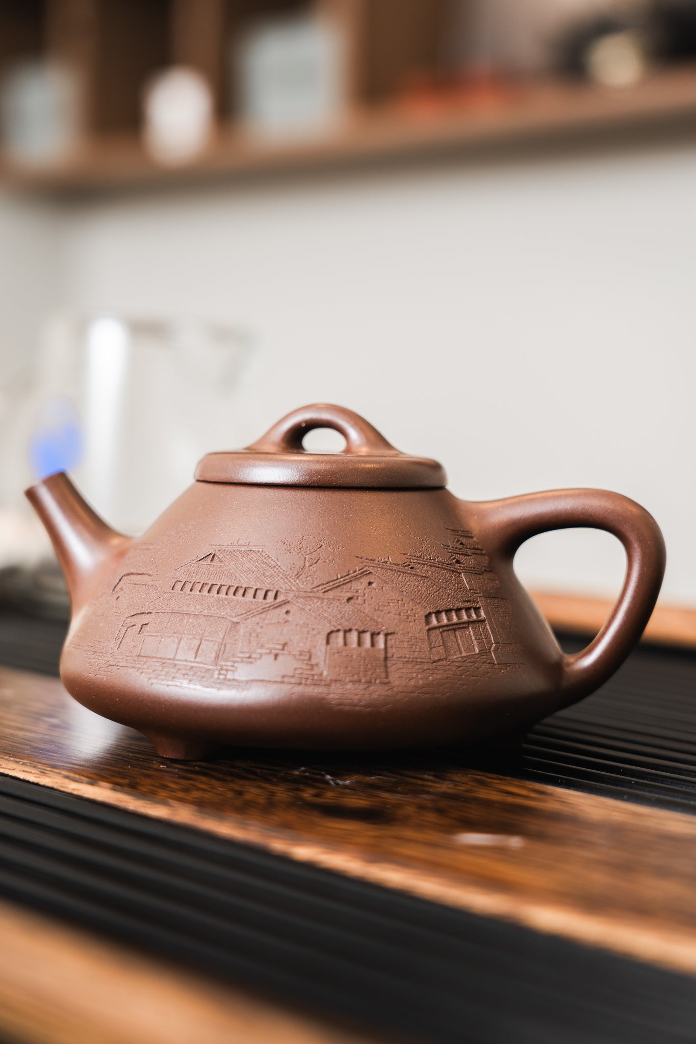 江南水鄉｜精品浮雕刻繪紫砂茶壺 Jiangnan Water Town Zisha Teapot